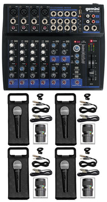 Gemini GEM-12USB 12 Channel Bluetooth Mixer w/USB 12 Ins/2 Bus/3 Band EQ+4) Mics