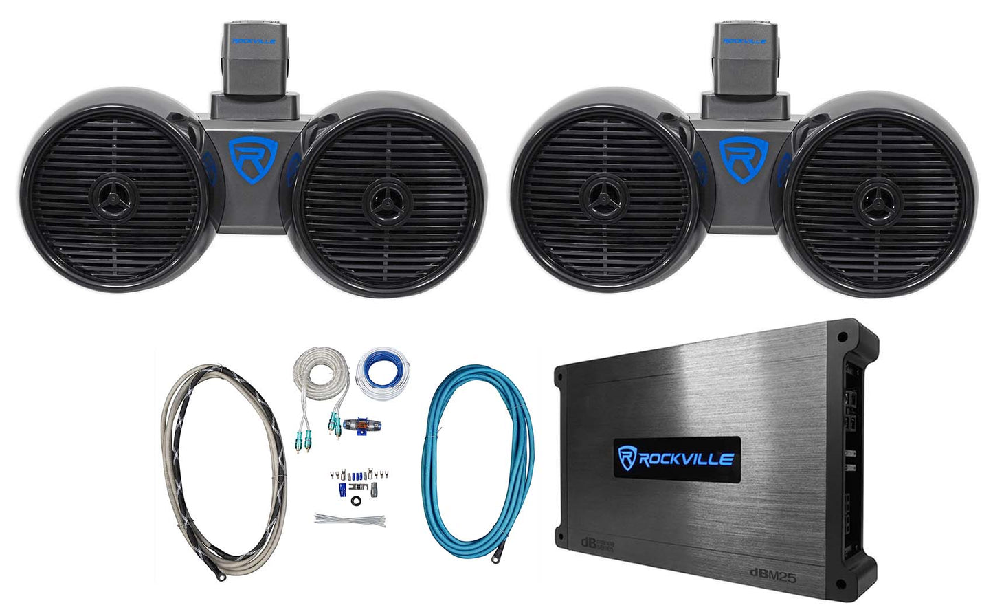 DWB65B Black 2-Pack + DBM45 Marine Amplifier Bundle