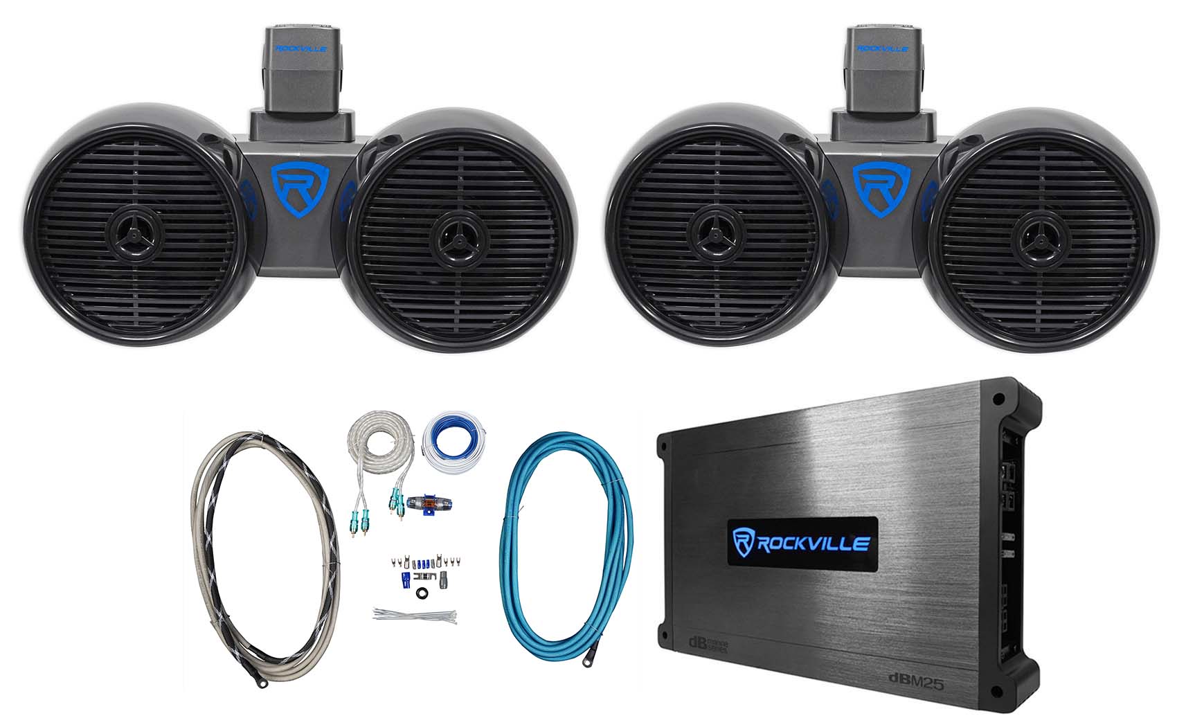 DWB65B Black 2-Pack + DBM45 Marine Amplifier Bundle