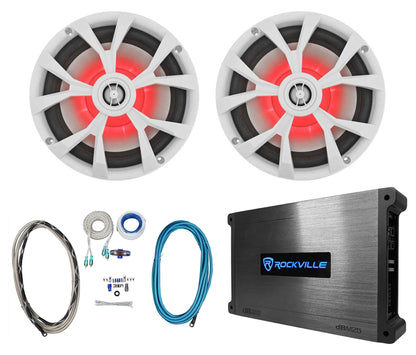 RKL80MW White + DBM25 Marine Amplifier Bundle