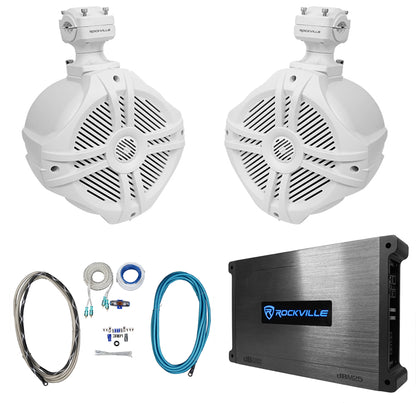 RWB70W White + DBM25 Marine Amplifier Bundle
