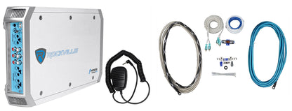 RXM-F3 Marine 4-Ch Amp + RMWK4 Marine Amp Kit Bundle