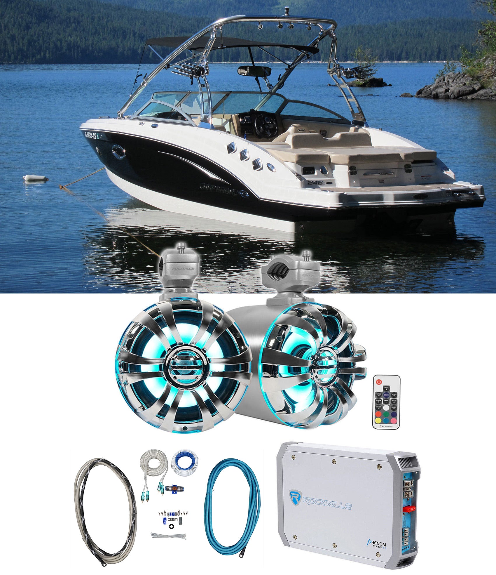 WB65KLED Silver 2-Pack + RXM-T1 Bundle