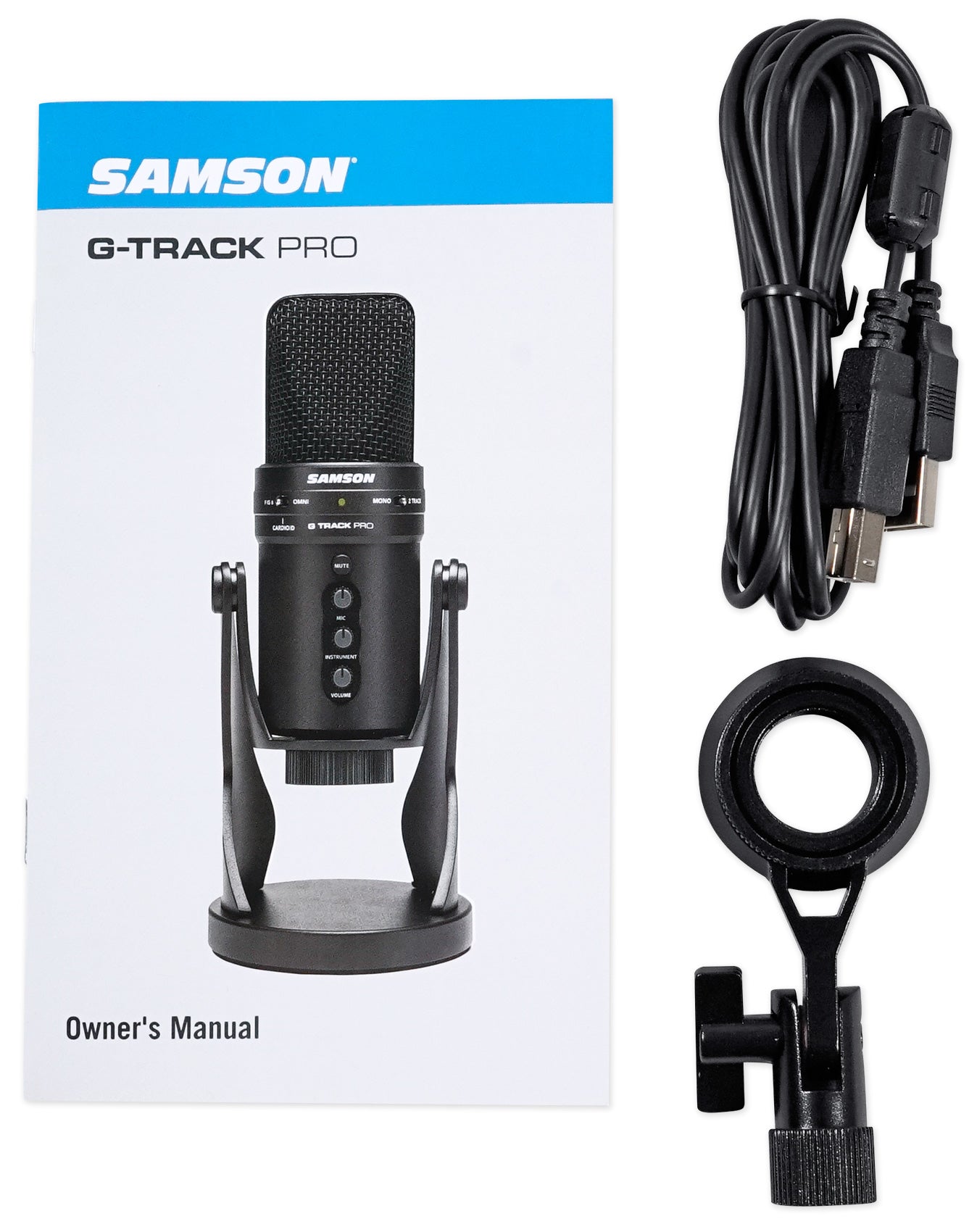 SAMSON G-Track Pro Studio USB Recording Condenser Microphone+iPhone/iPad Cable