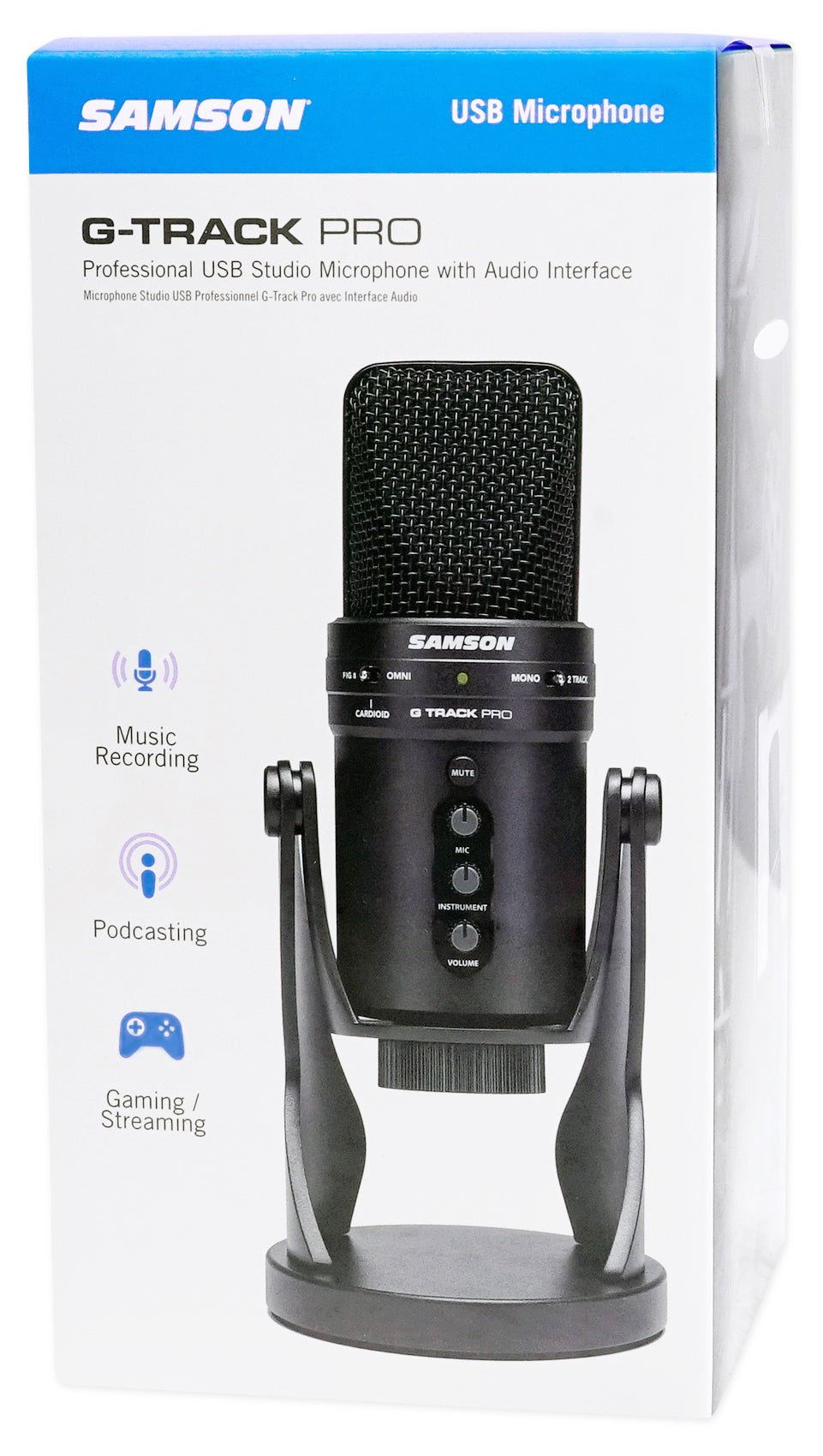 SAMSON G-Track Pro Studio USB Recording Condenser Microphone+iPhone/iPad Cable