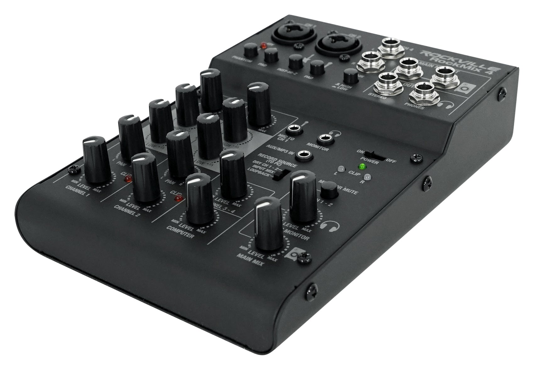 (2) APM5B Black 2-Pack + ROCKMIX 4 Mixer Bundle