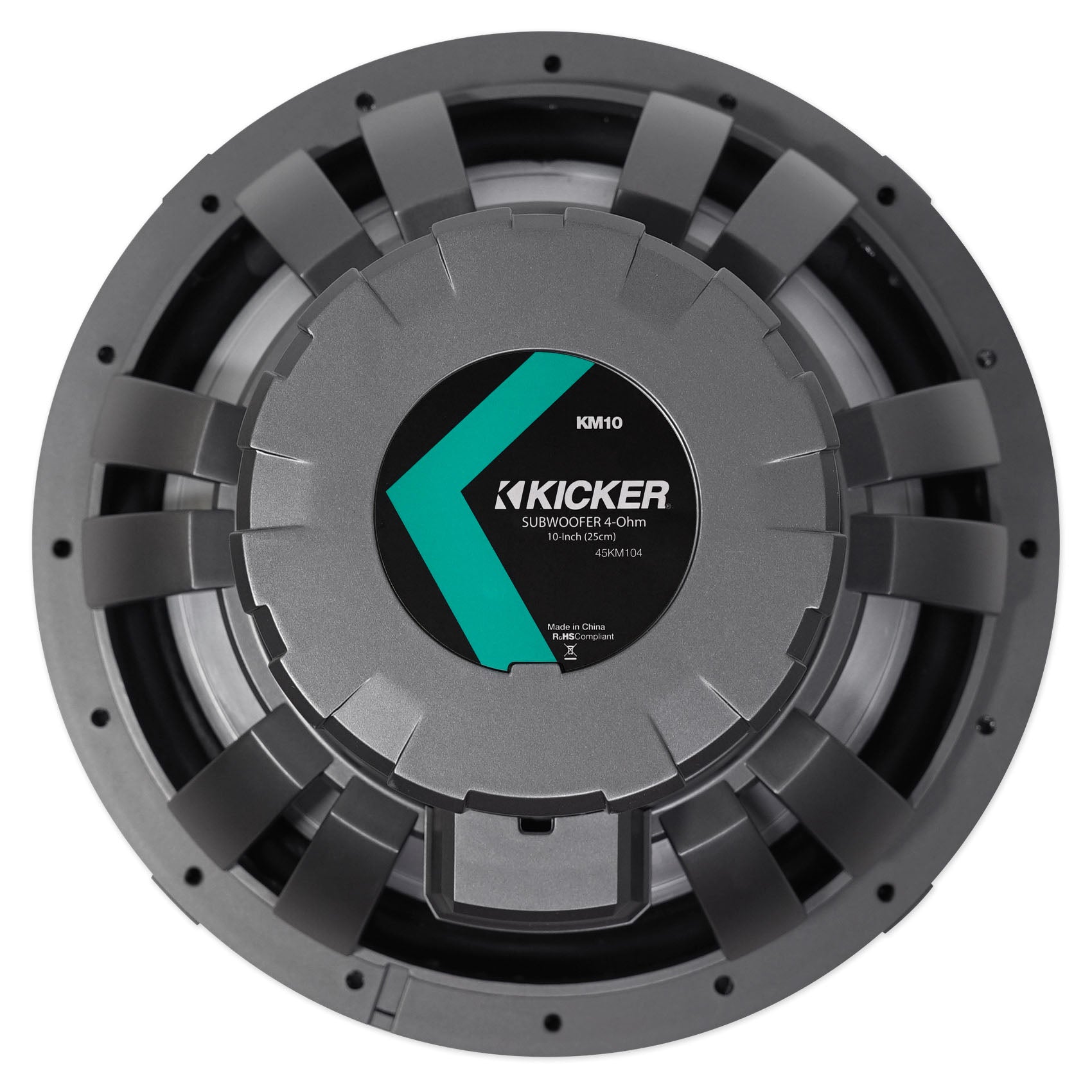 KICKER 45KM104 10" 350w Marine Subwoofer Boat Sub+6-Channel Amplifier+Amp Kit