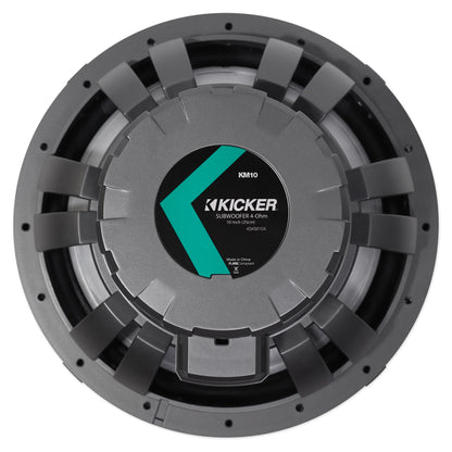 KICKER 45KM104 10" 350w Marine Subwoofer Boat Sub+6-Channel Amplifier+Amp Kit