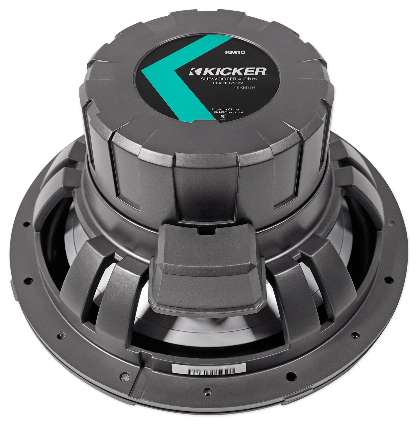 KICKER 45KM104 10" 350w Marine Subwoofer Boat Sub+6-Channel Amplifier+Amp Kit