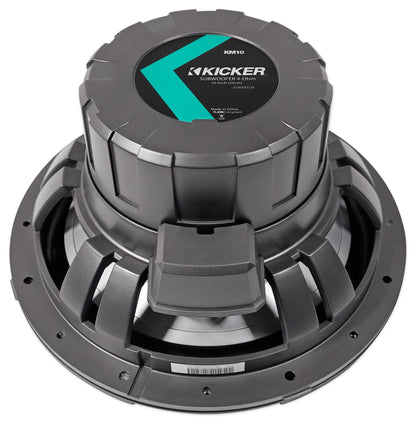 KICKER 45KM104 10" 350w Marine Subwoofer Boat Sub+6-Channel Amplifier+Amp Kit