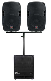 BPA10 10" Powered Speaker 2-Pack + RBG12S 12" Subwoofer Bundle
