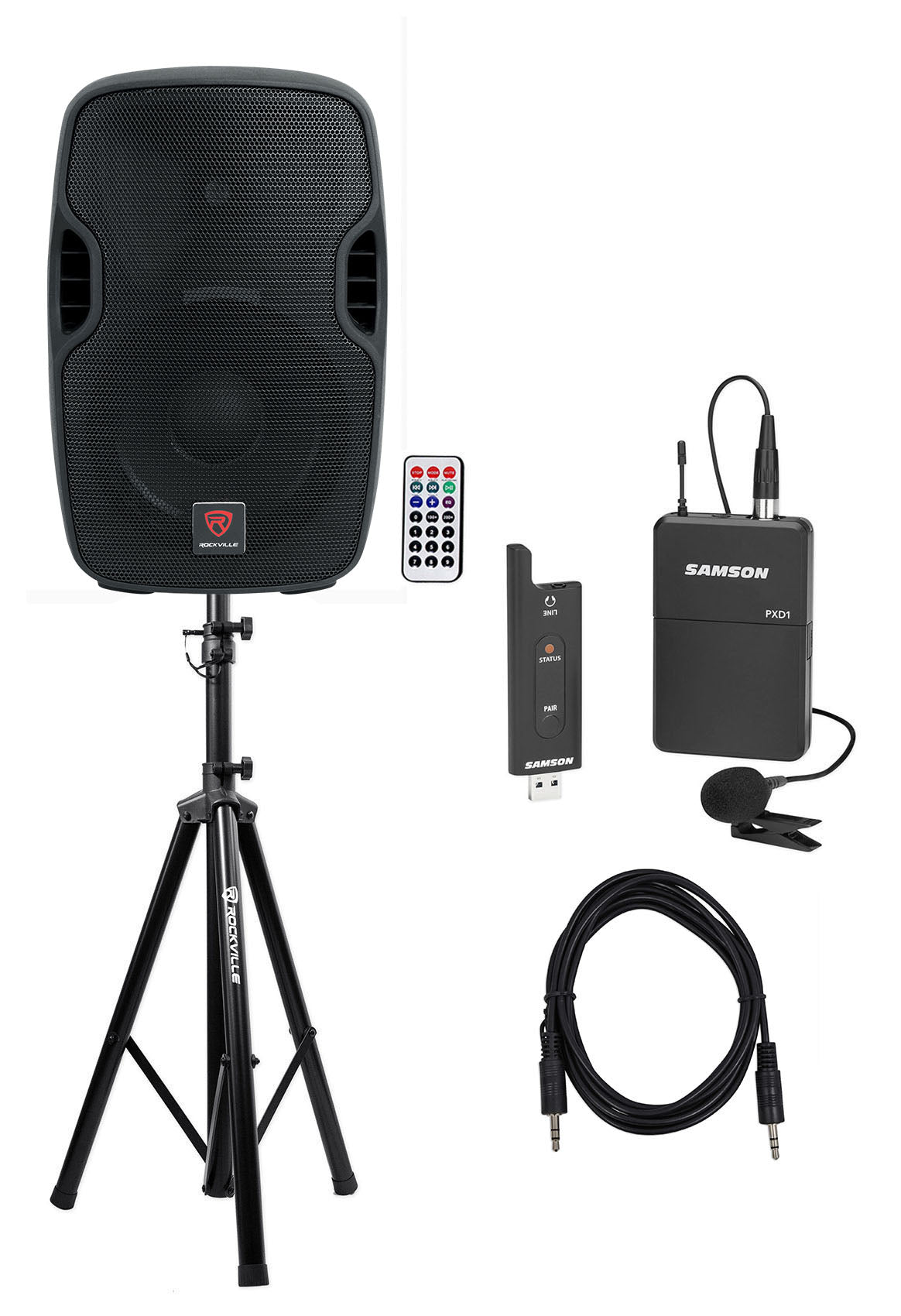 BPA10 10" Powered Speaker + Samson XPD2 Lavalier Bundle