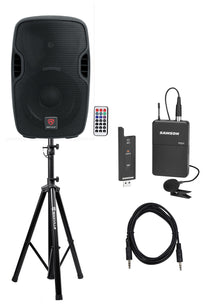 BPA10 10" Powered Speaker + Samson XPD2 Lavalier Bundle