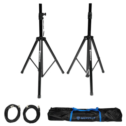 BPA10 10" Speakers 2-Pack + Stands & XLR Cables Bundle