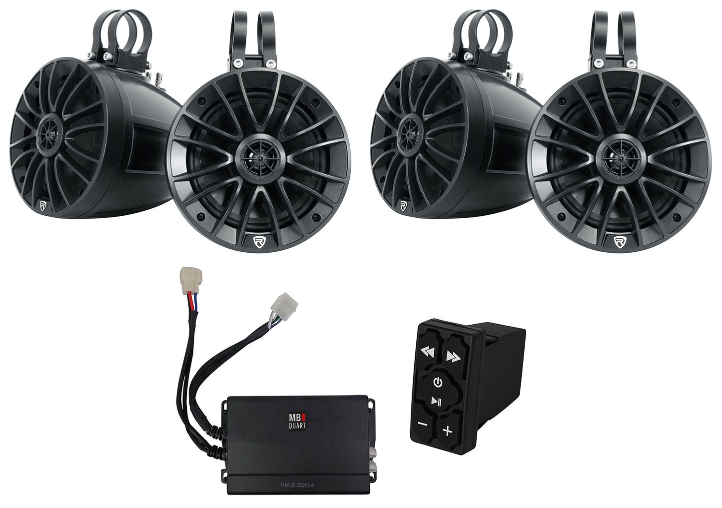 UT65B Black 6.5" 2-Pack + NA2-320.4 Amplifier Bundle