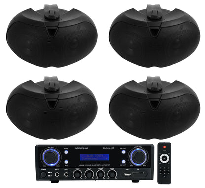 BLUAMP 100 + D4-8 Black 4-Pack Bundle