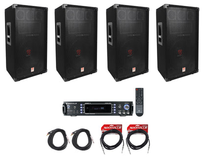 RSG12 12" Speakers 4-Pack + RPA60BT Receiver Bundle