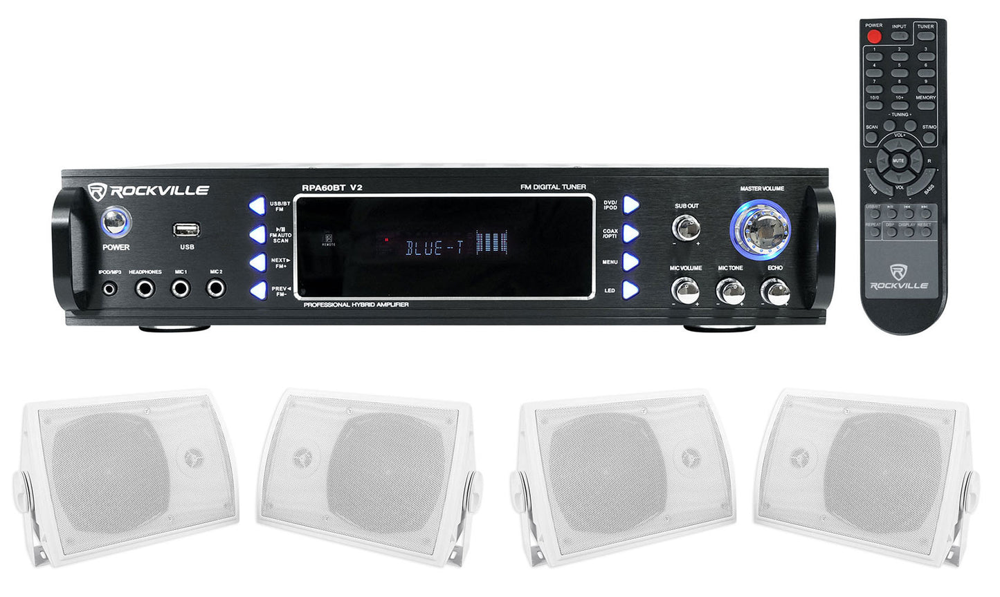 HP5S White 4-Pack + RPA60BT Receiver Bundle