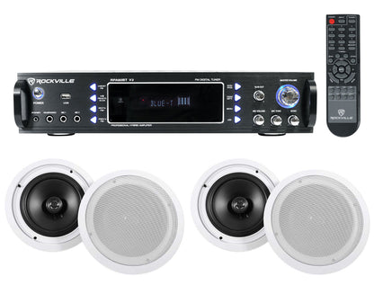 RPA60BT 4-Pack + HC85 White In-Ceiling Speakers Bundle