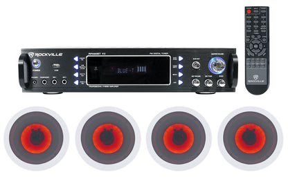 RPA60BT 4-Pack + HC65‑LED White In‑Ceiling Speakers Bundle