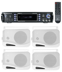 HP4S-8 White 4-Pack + RPA60BT Receiver Bundle