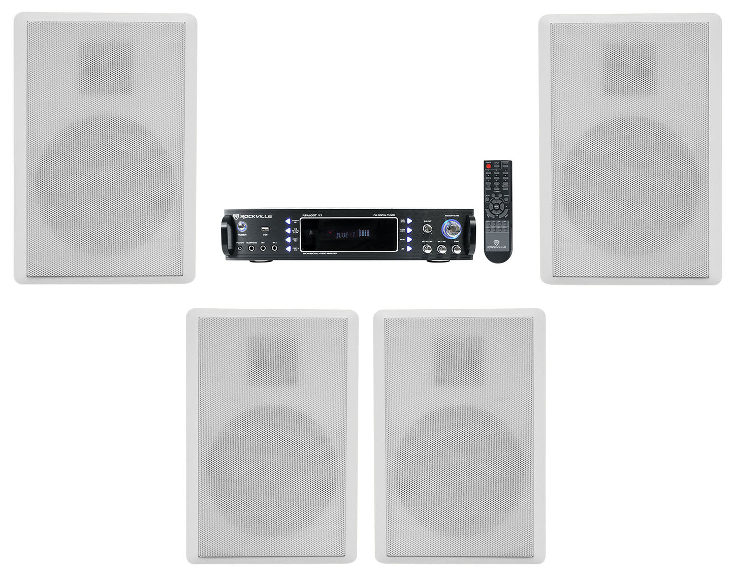 RPA60BT + RockSlim White 2-Pair Bundle