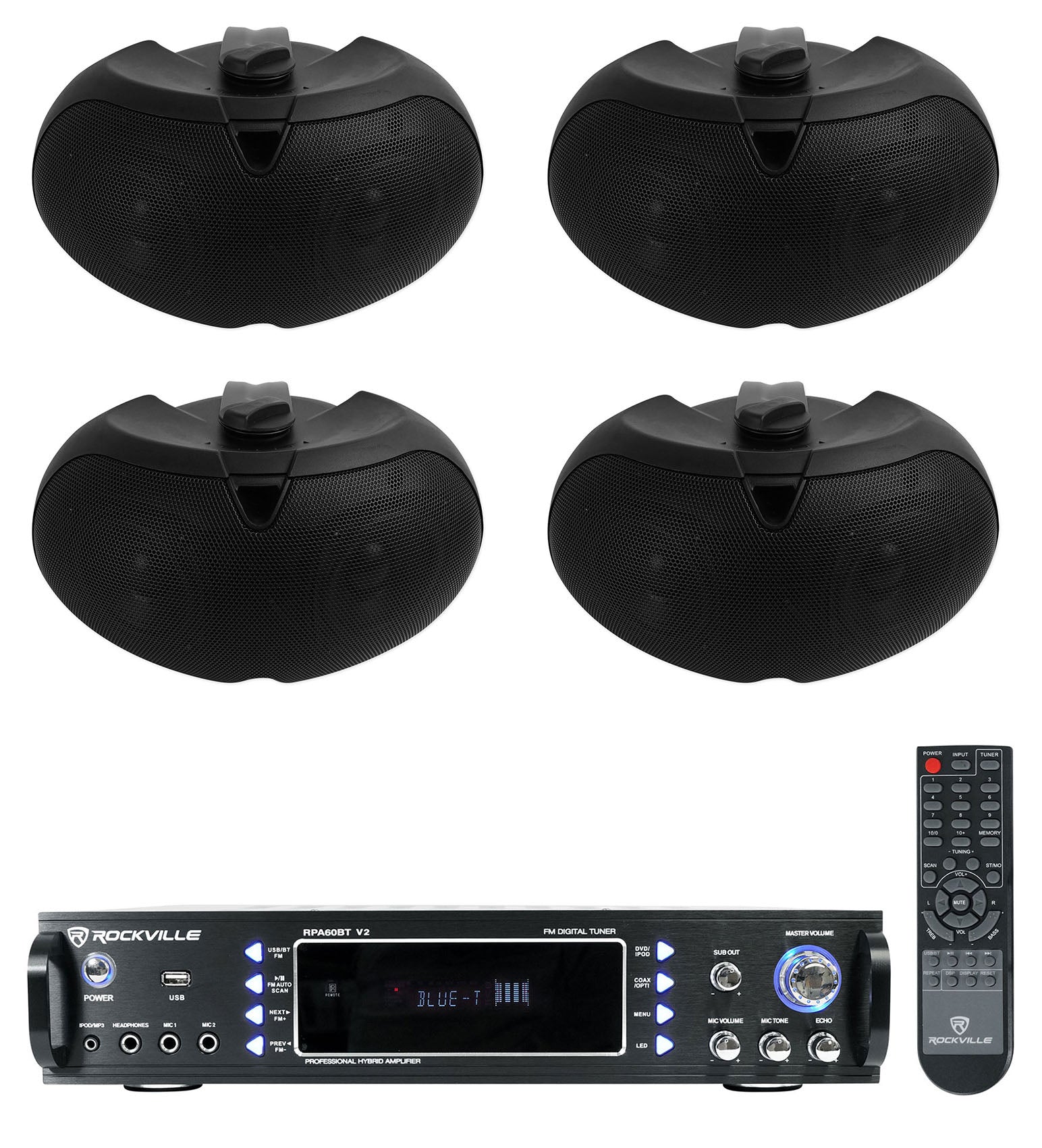 RPA60BT + D4-16 Black 4-Pack Bundle