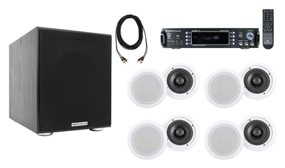 RPA60BT 8-Pack + Rock Shaker 8 Subwoofer Bundle