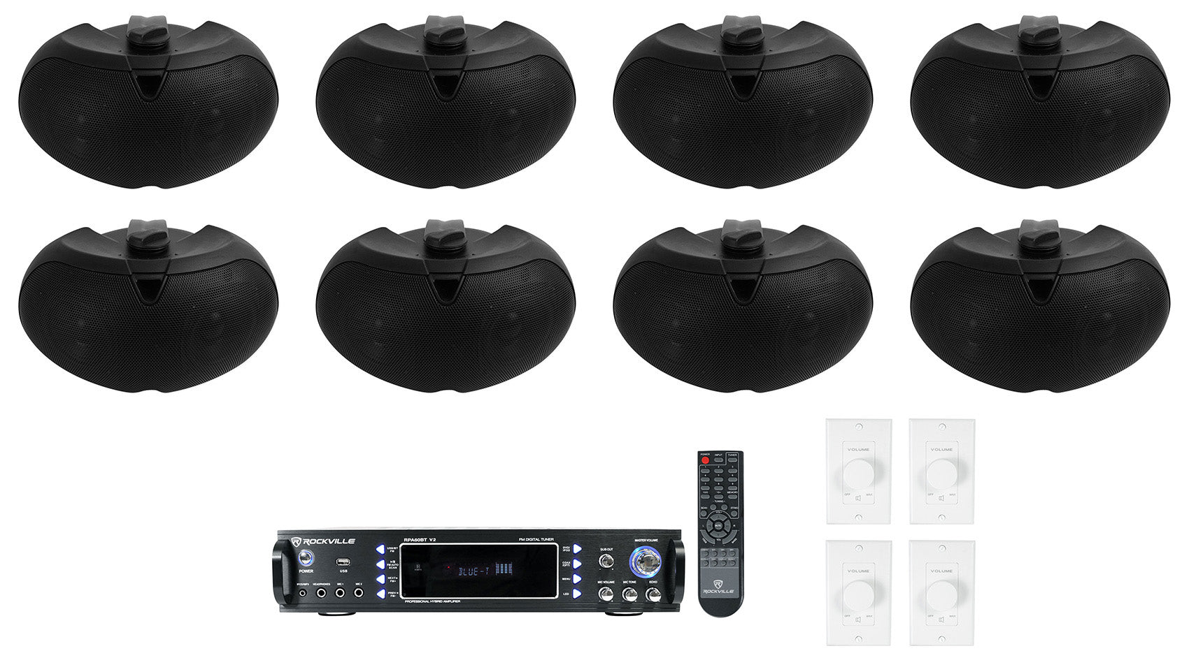 RPA60BT + D4-16 Black 8-Pack + VOL850 4-Pack Bundle