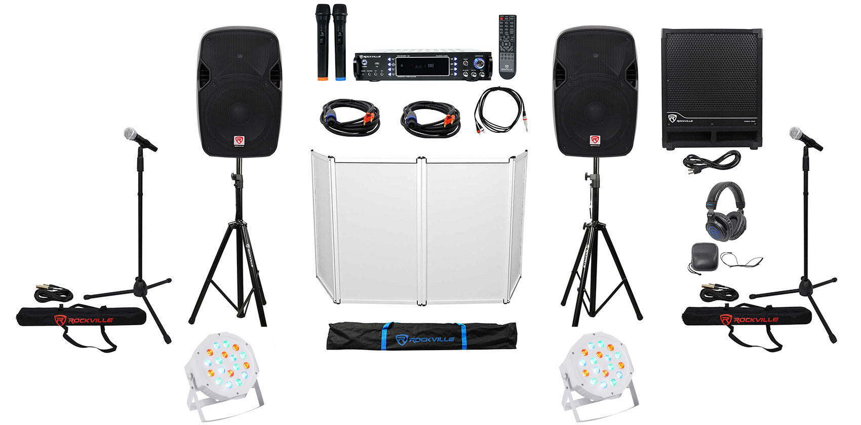 SPGN124 12" Speakers 2-Pack + RPA70WBT Amp Bundle