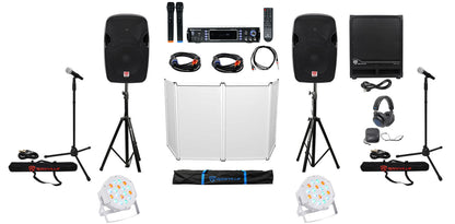 SPGN124 12" Speakers 2-Pack + RPA70WBT Amp Bundle