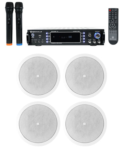 RPA70WBT + Control 26C White 4-Pack + Wireless Mics Bundle