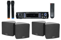 RPA70WBT 2-Pack + Cube Black Speakers + Wireless Mics Bundle