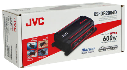 JVC KS-DR2004D 4-Ch. ATV/UTV Amplifier+(4) Tower Speakers+Bluetooth Controller