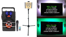 Technical Pro WASP420 Bluetooth Karaoke Machine System w/TV LED's Bundle with Mic & Stand