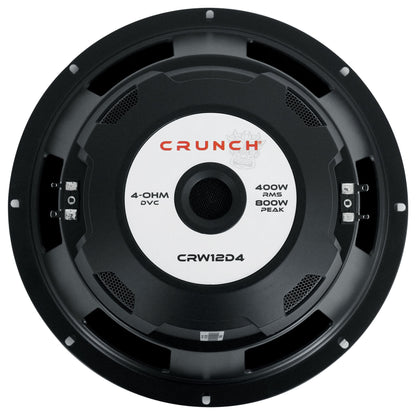 Crunch CRW12D4 12" 800w DVC 4 Ohm Car Audio Subwoofer+Vented Sub Box Enclosure