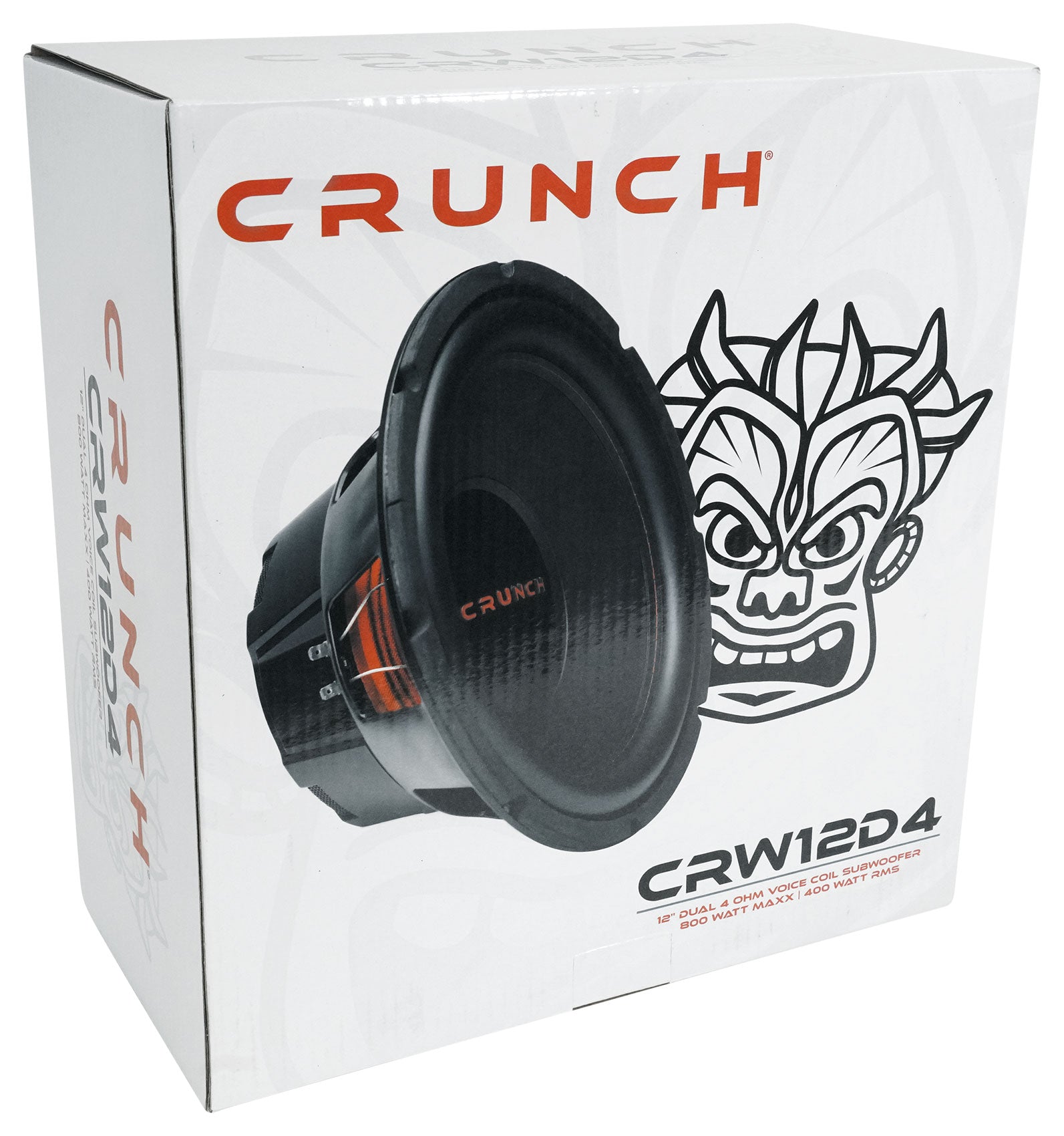 Crunch CRW12D4 12" 800w DVC 4 Ohm Car Audio Subwoofer+Vented Sub Box Enclosure