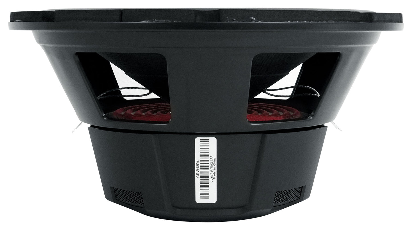 (2) Crunch CRW12D4 12" 800 Watt Car Audio Subwoofers+Vented Sub Box Enclosure