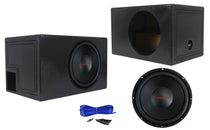 Crunch CRW12D4 12" 800w DVC 4 Ohm Car Audio Subwoofer+Vented Sub Box Enclosure