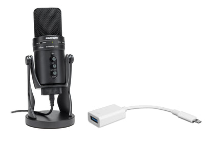 SAMSON G-Track Pro Studio USB Recording Condenser Microphone+iPhone/iPad Cable