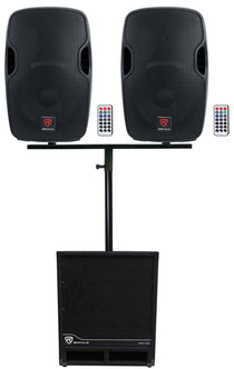 BPA12 12" Speakers 2-Pack + Dual Mount + 15" Powered Sub Bundle