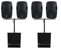 BPA12 12" Speakers 4-Pack + Dual Mounts + 15" Subs 2-Pack Bundle