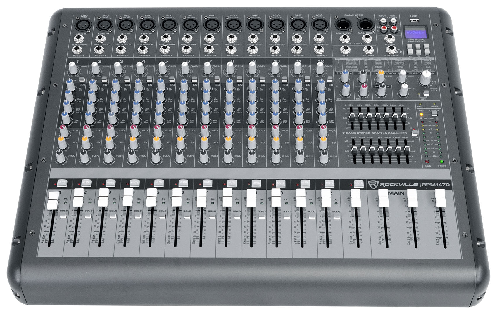 RPM1470 Mixer + 3-Pack Mics Bundle