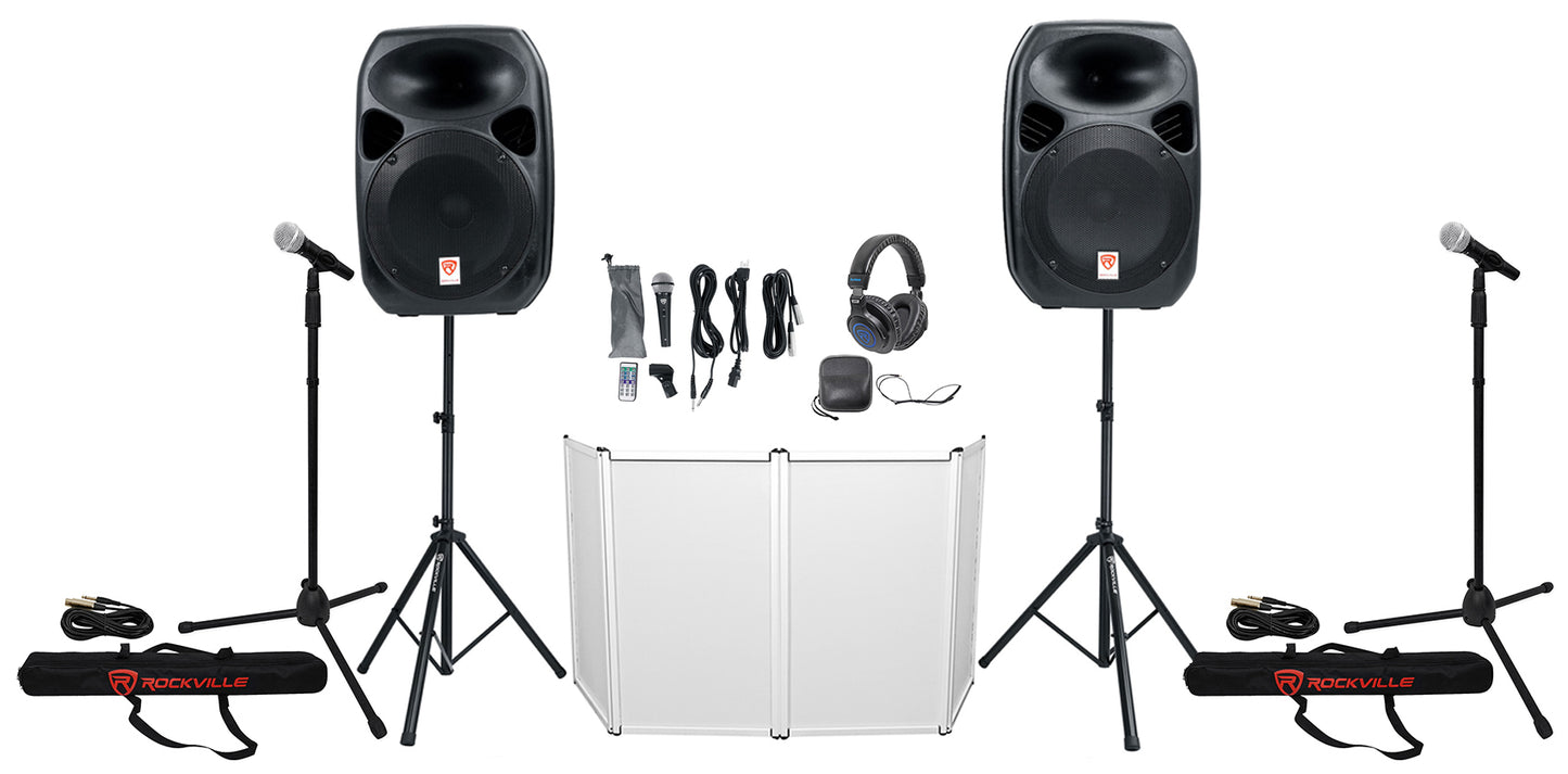 RPG122K Dual 12" PA System + DJ Event Facade Bundle