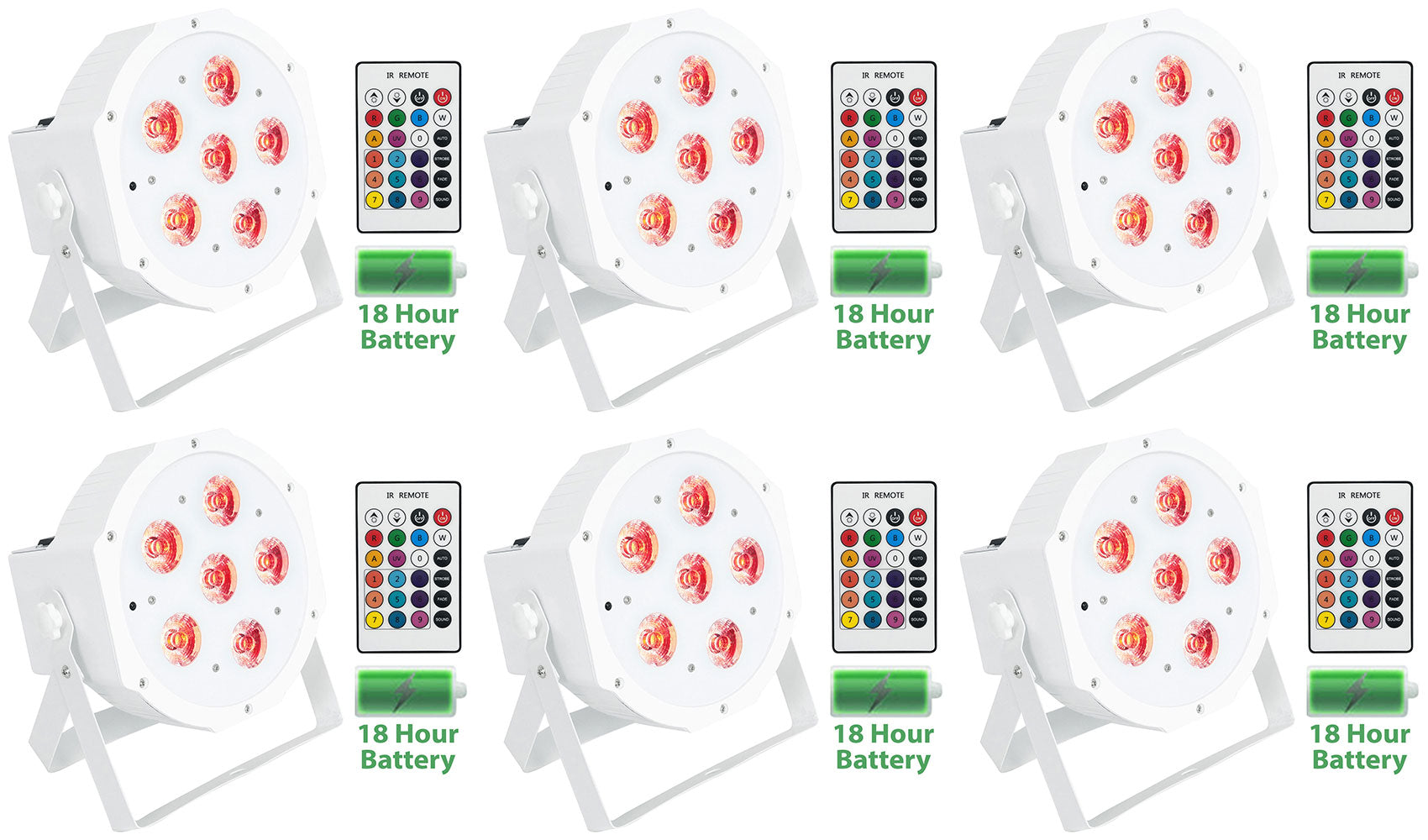 BATTERY PAR 61 White 6-Pack