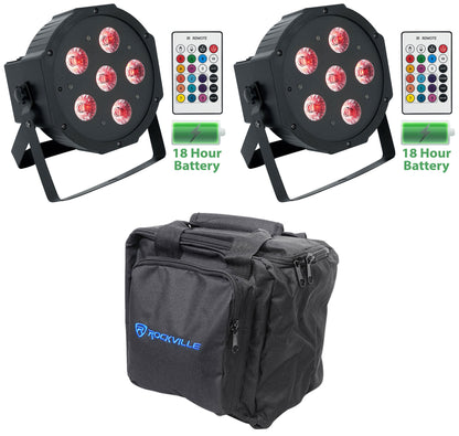 Battery Par 61 2-Pack + RLB90 Lighting Bag Bundle