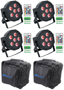Battery Par 61 4-Pack + RLB90 Lighting Bags Bundle