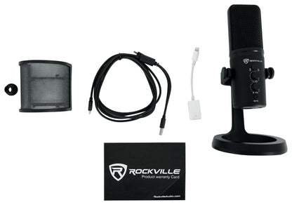 ROCK-STREAM PRO Mic + PRO-M50 Studio Headphones Bundle