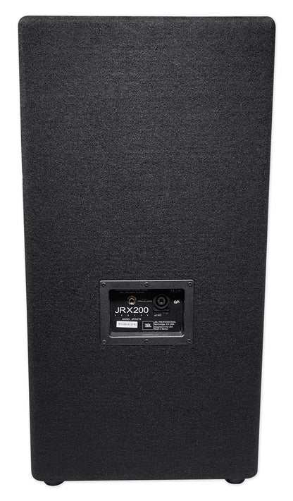 (2) JBL JRX215 1000 Watt 15" DJ PA Speakers+Powered 4-Ch. Mixer+Stands+Cables