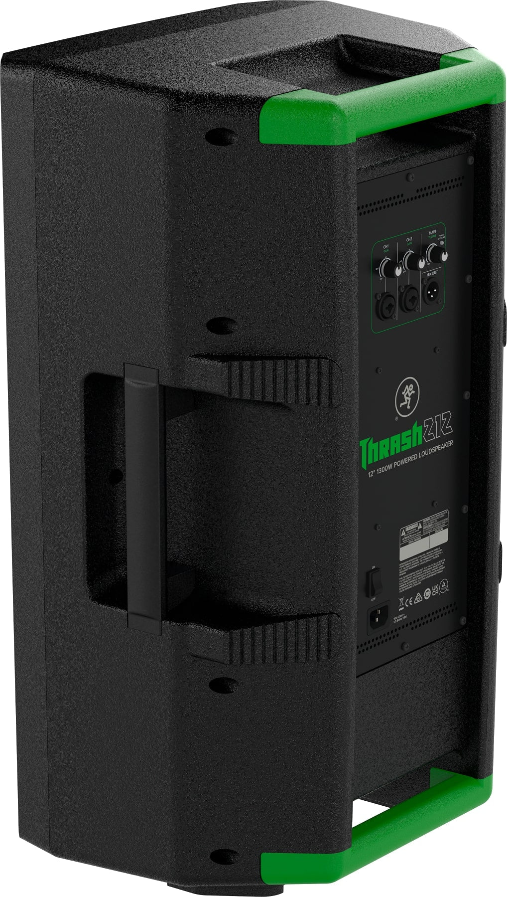 (2) Mackie Thrash212 12" 1300W Powered Active DJ PA Speakers+Stands Thrash 212